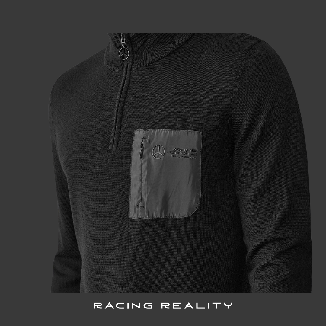Suéter de Merino Mercedes-AMG F1 (Zipper Corto)