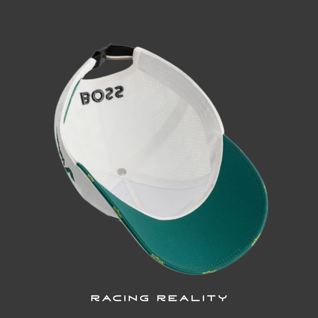 Gorra Aston Martin Oficial 2025 (Blanca)