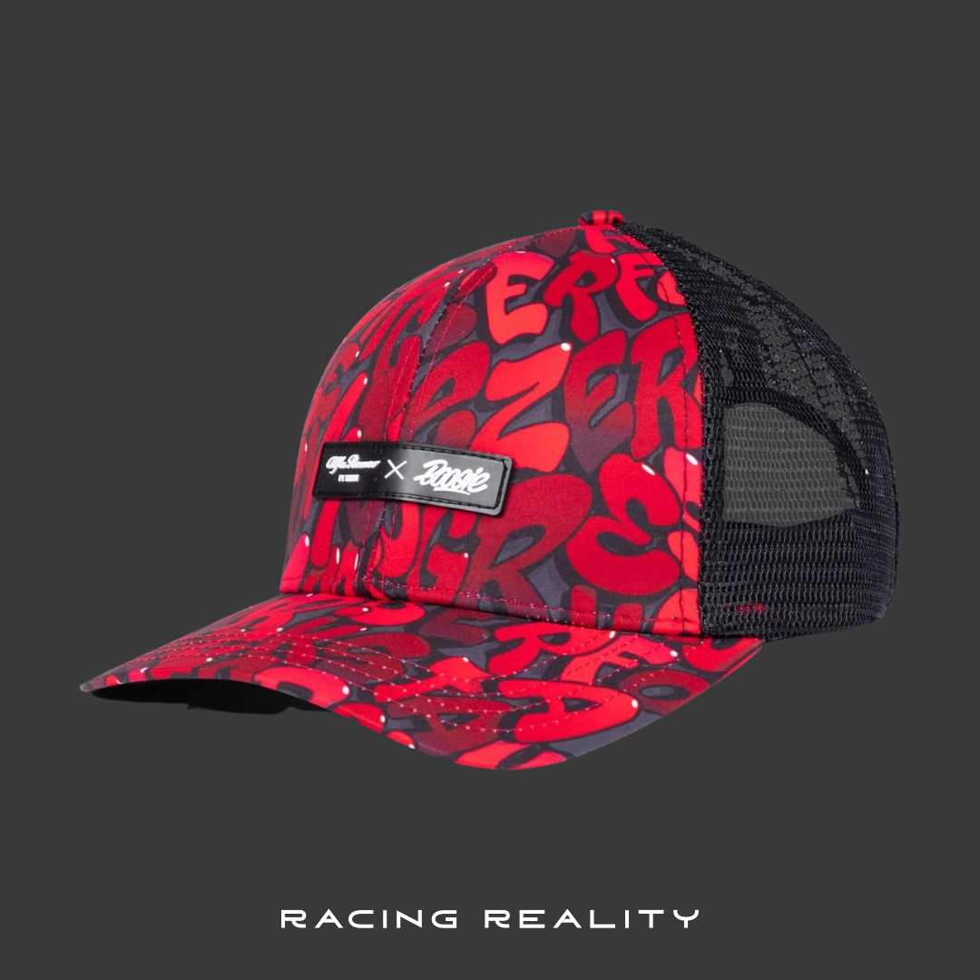 Gorra de malla negra de edición limitada Alfa Romeo Racing Boogie