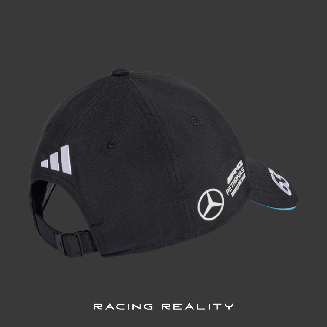 Gorra Mercedes AMG-Petronas George Russell Oficial 2025 (Negra)
