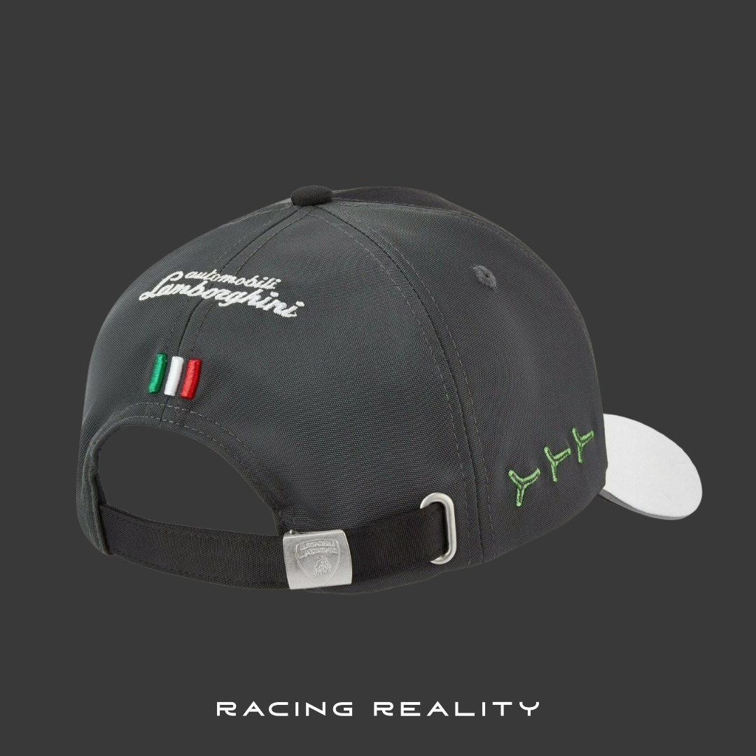 Gorra Lamborghini Squadra CORSE (Negra con Blanco)
