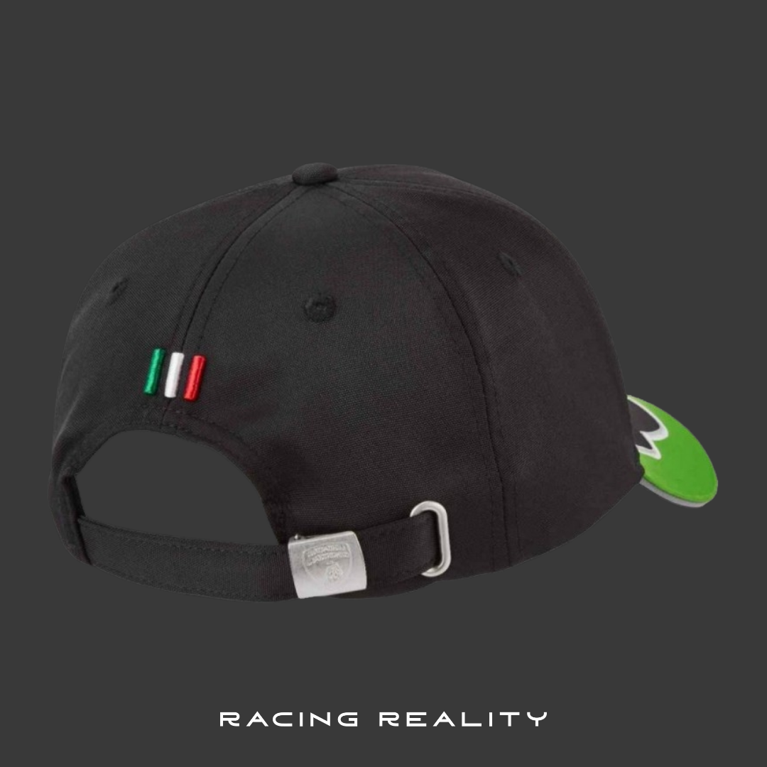 Gorra Lamborghini Squadra CORSE (Negra con Verde)