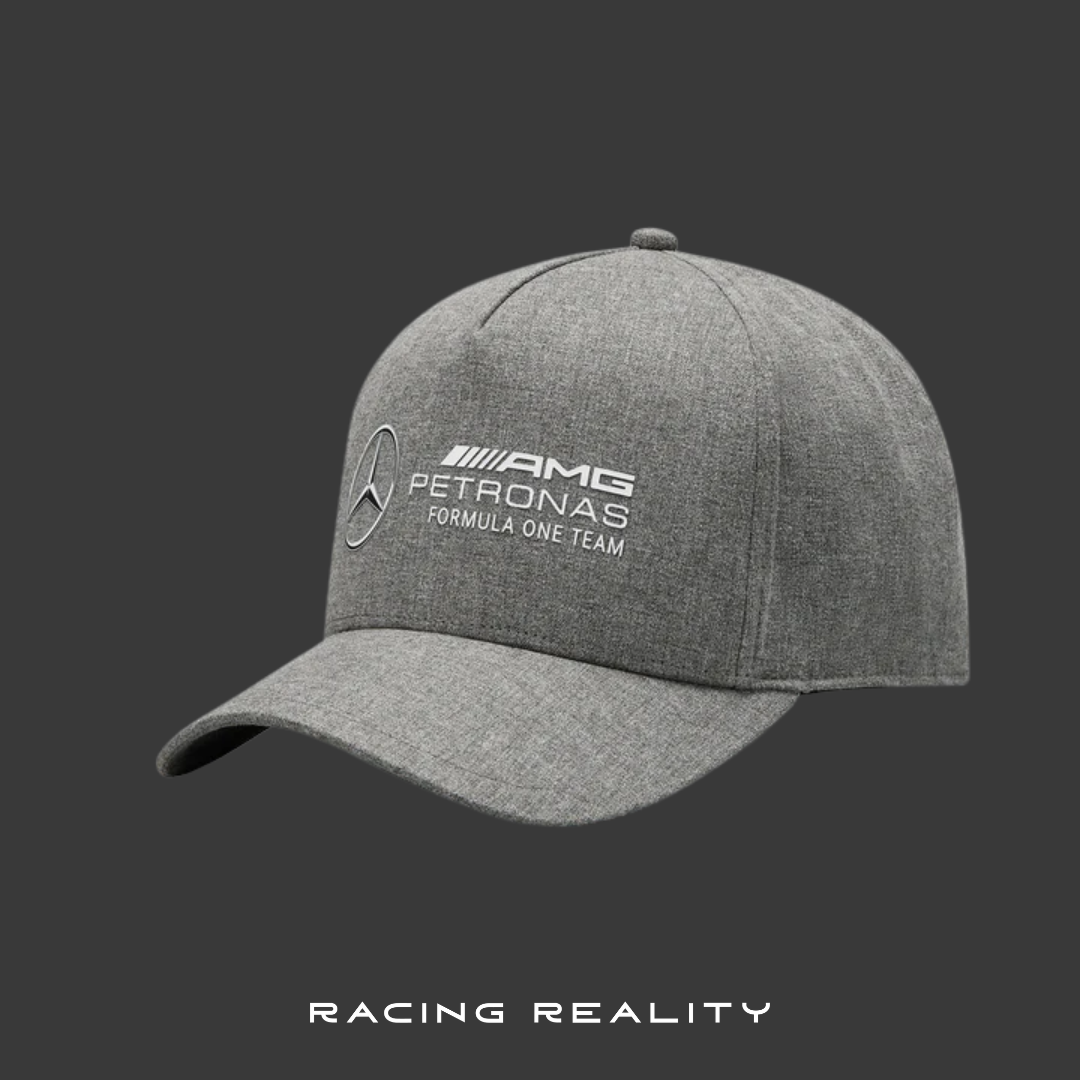 Gorra de piloto de F1 Mercedes Benz AMG Petronas (Gris)