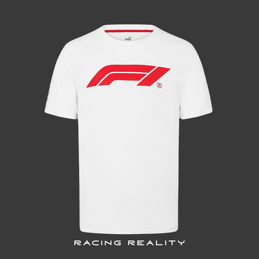 Playera PUMA con logotipo Grande  ESS F1® BLANCO