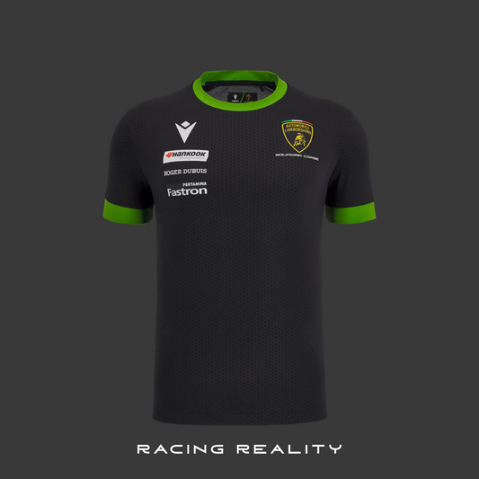 Playera Lamborghini Squadra Corse Negra con Verde
