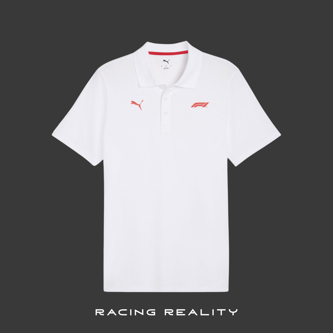 Fórmula 1 Polo Oficial Logo Pequeño 2025 (Blanca)