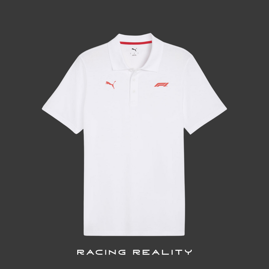 Fórmula 1 Polo Oficial Logo Pequeño 2025 (Blanca)