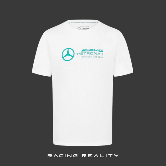 Playera Mercedes-AMG F1 con logo grande (BLANCA)