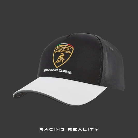 Gorra Lamborghini Squadra CORSE (Negra con Blanco)