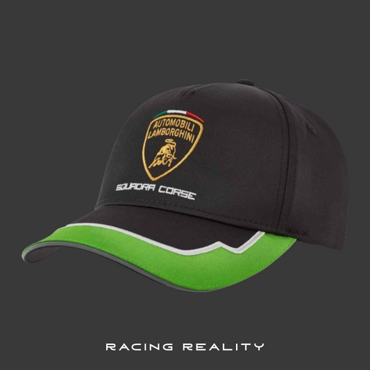 Gorra Lamborghini Squadra CORSE (Negra con Verde)