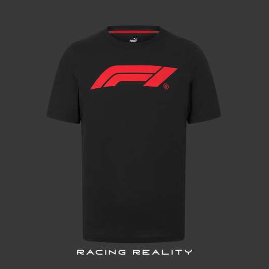 Playera PUMA con logotipo Grande  ESS F1® NEGRA